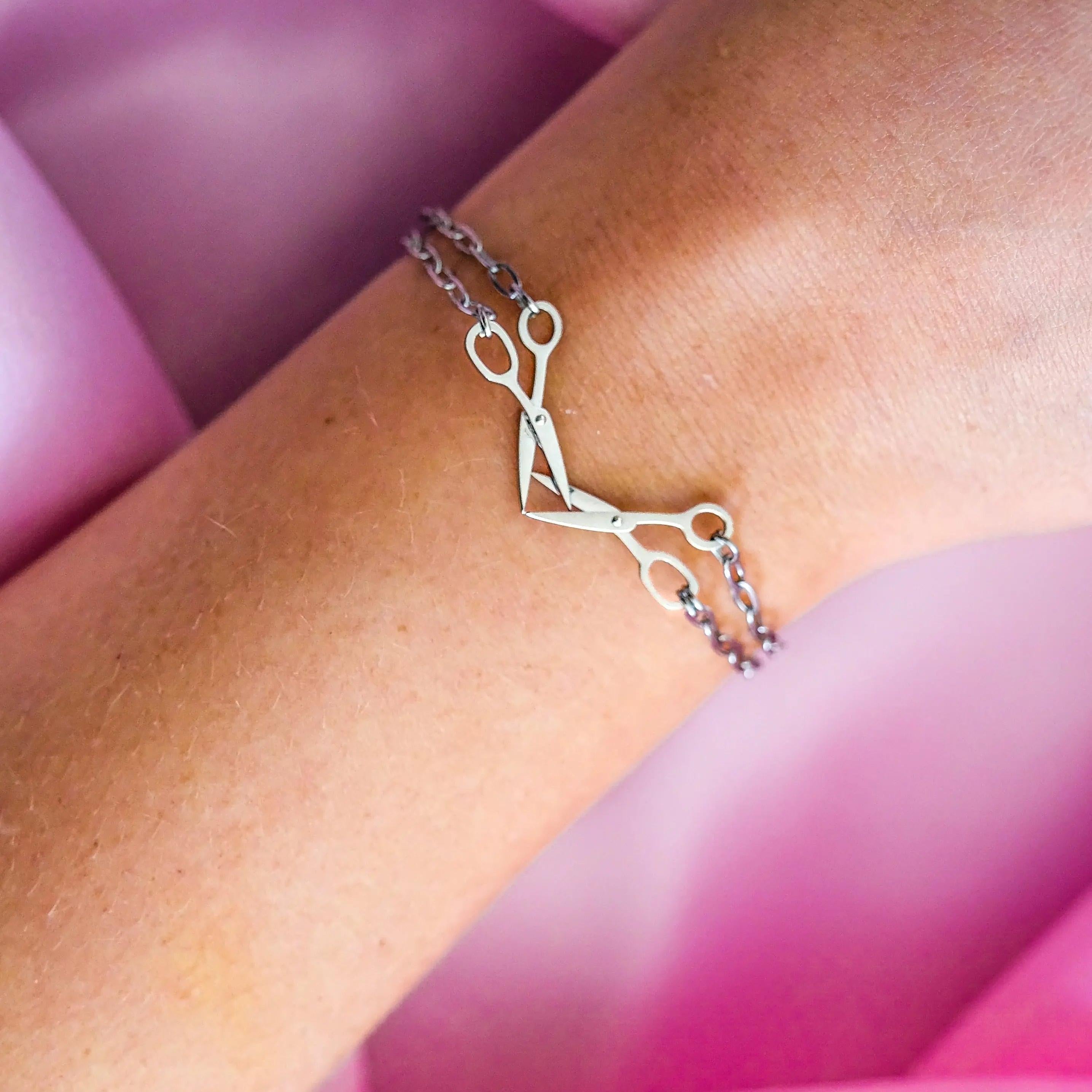Scissor bracelet in 304 stainless steel Leftbians