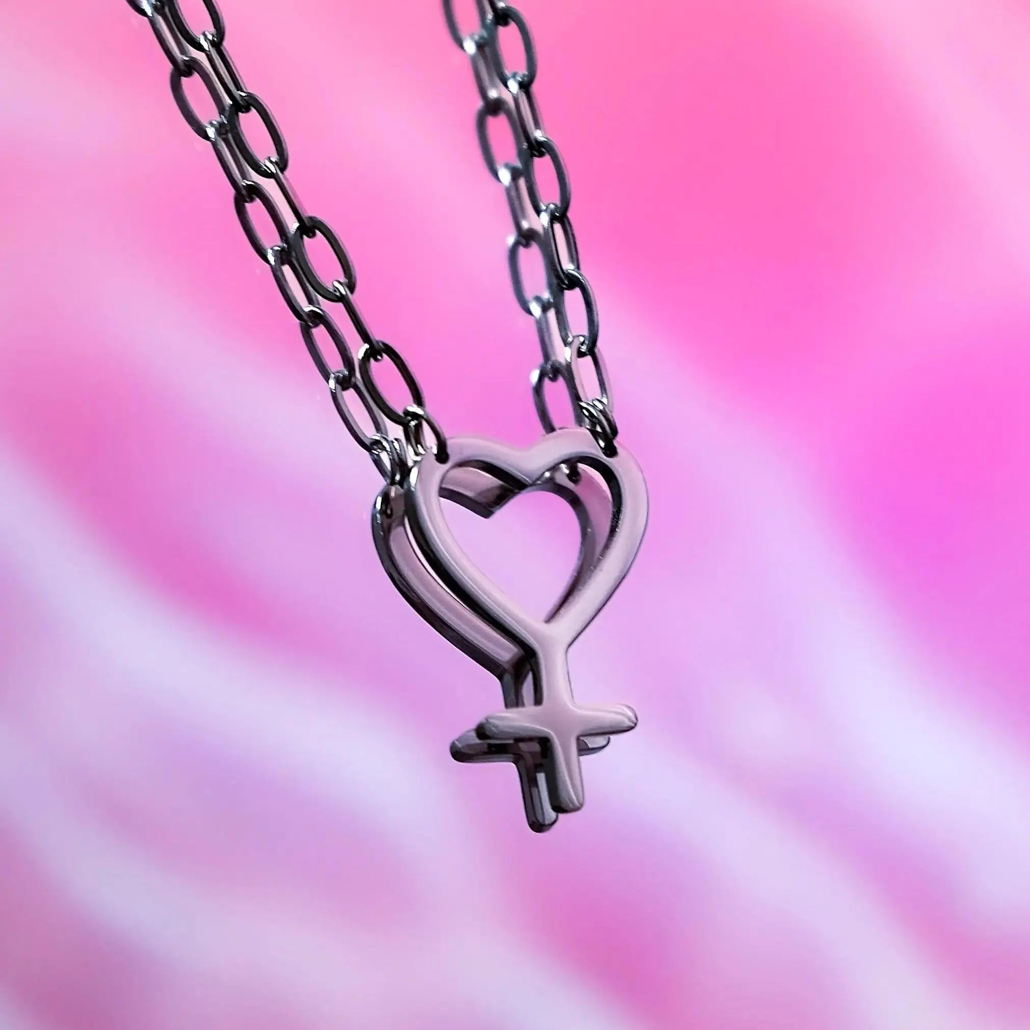 Heart venus necklace in 304 stainless steel Leftbians