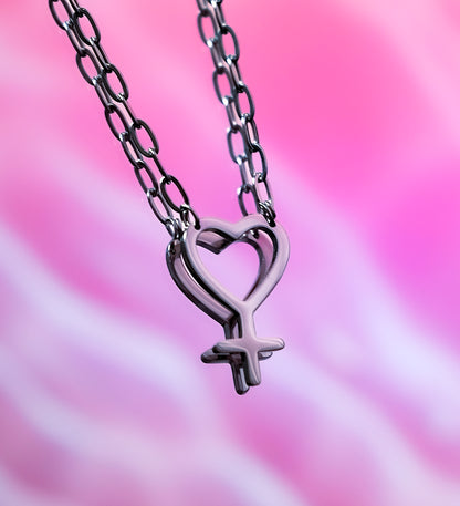 Heart venus necklace in 304 stainless steel