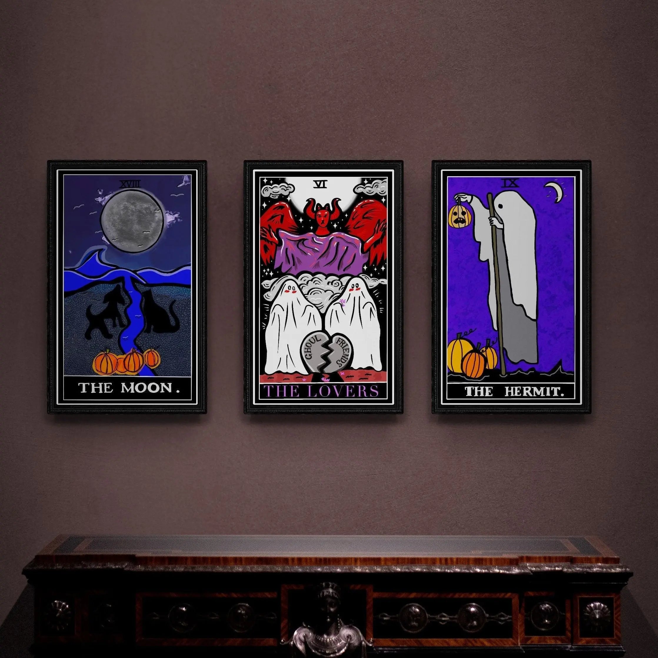 The lovers halloween tarot card wall art Leftbians