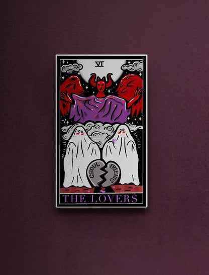 The lovers halloween tarot card wall art