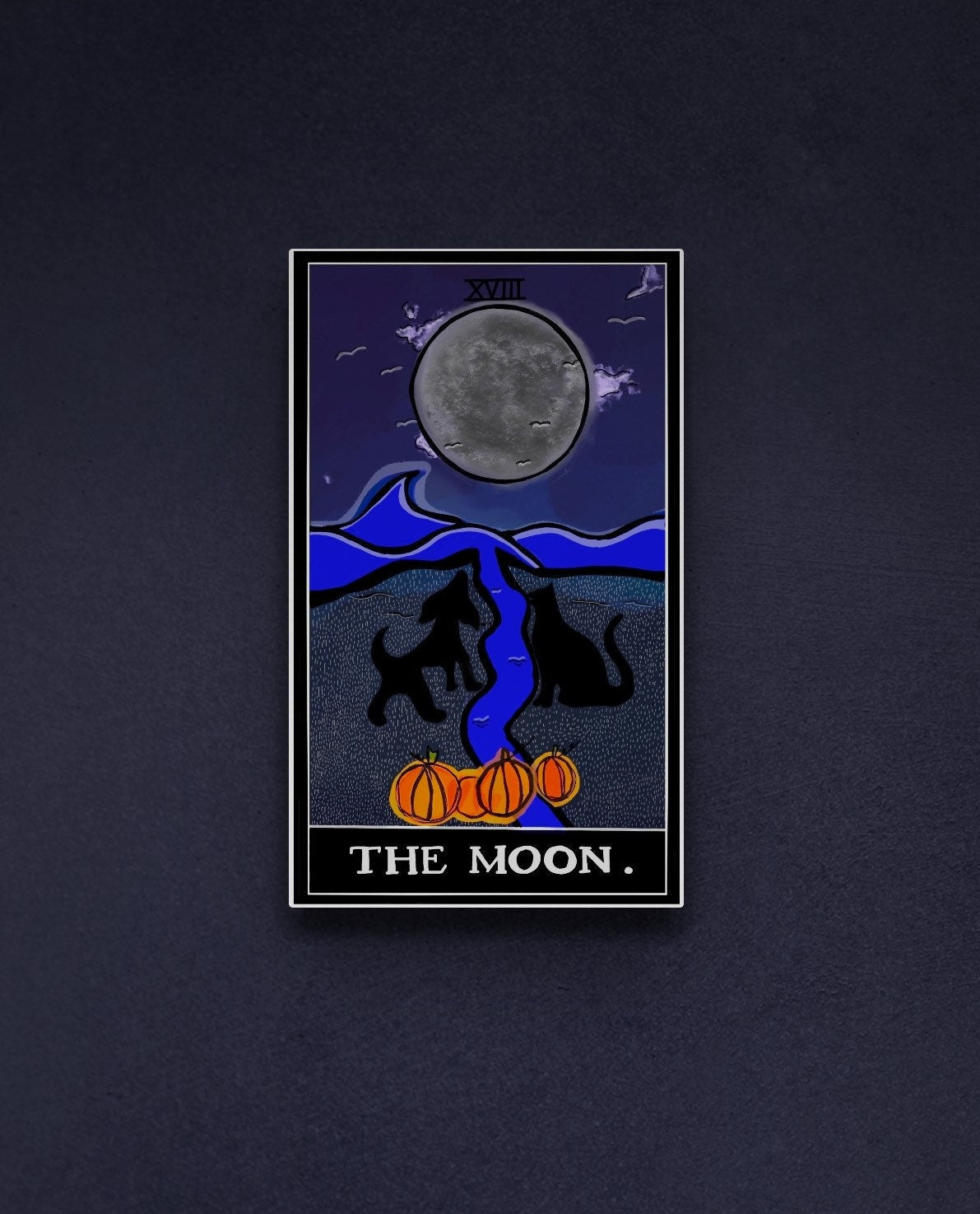 The Moon Tarot card art print