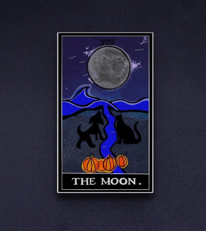 The Moon tarot card tote bag