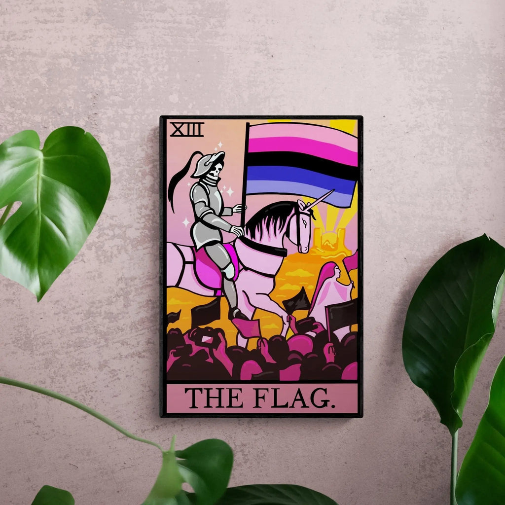 Omnisexual pride flag tarot card wall art Leftbians