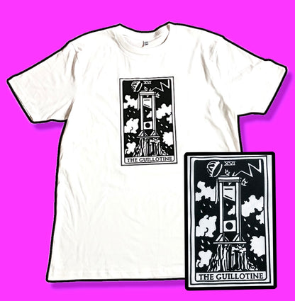 The GUILLOTINE, tarot card white T-shirt