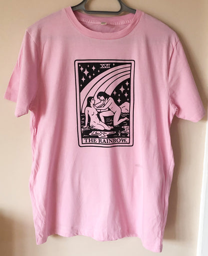 The Rainbow Tarot card Pink T-shirt