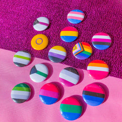 Pride flag pins Leftbians
