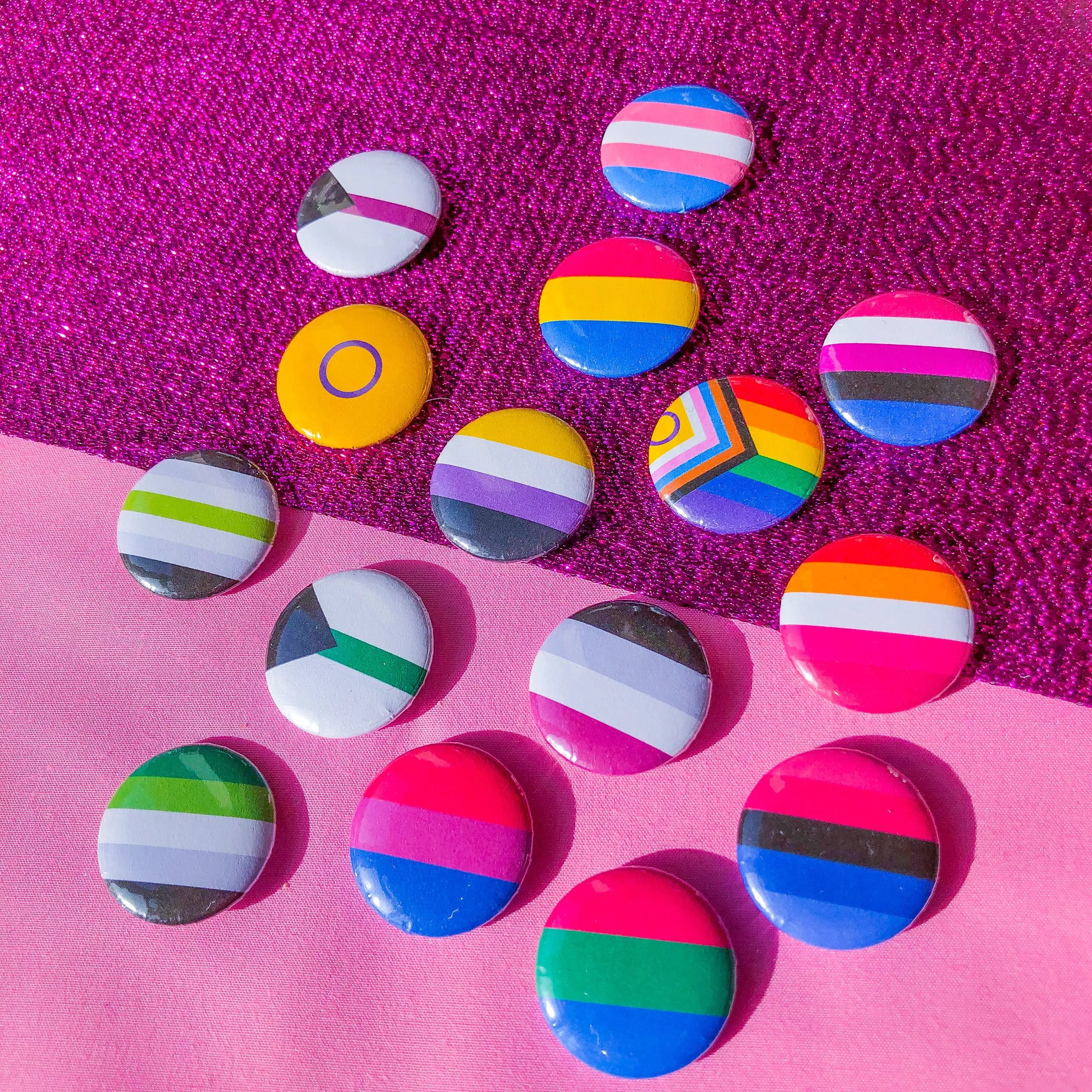 Pride flag pins Leftbians