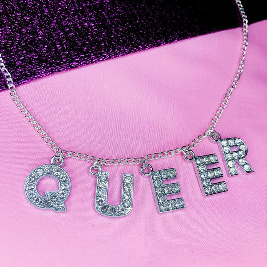 QUEER Diamanté sparkly necklace