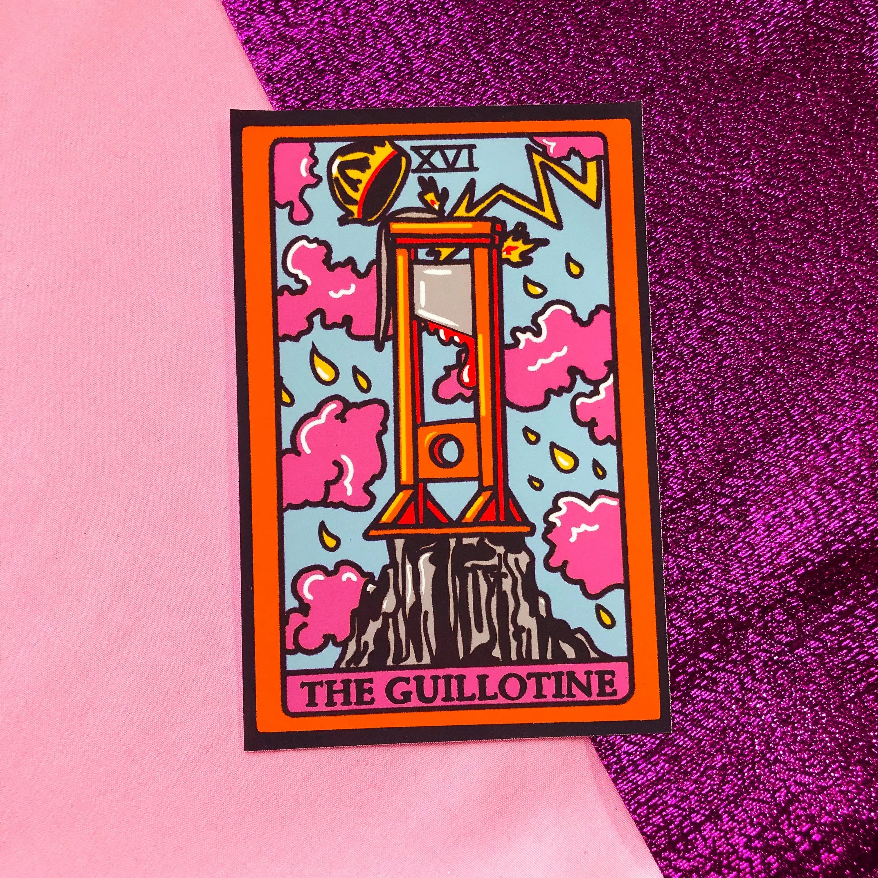 The Guillotine tarot card sticker Leftbians