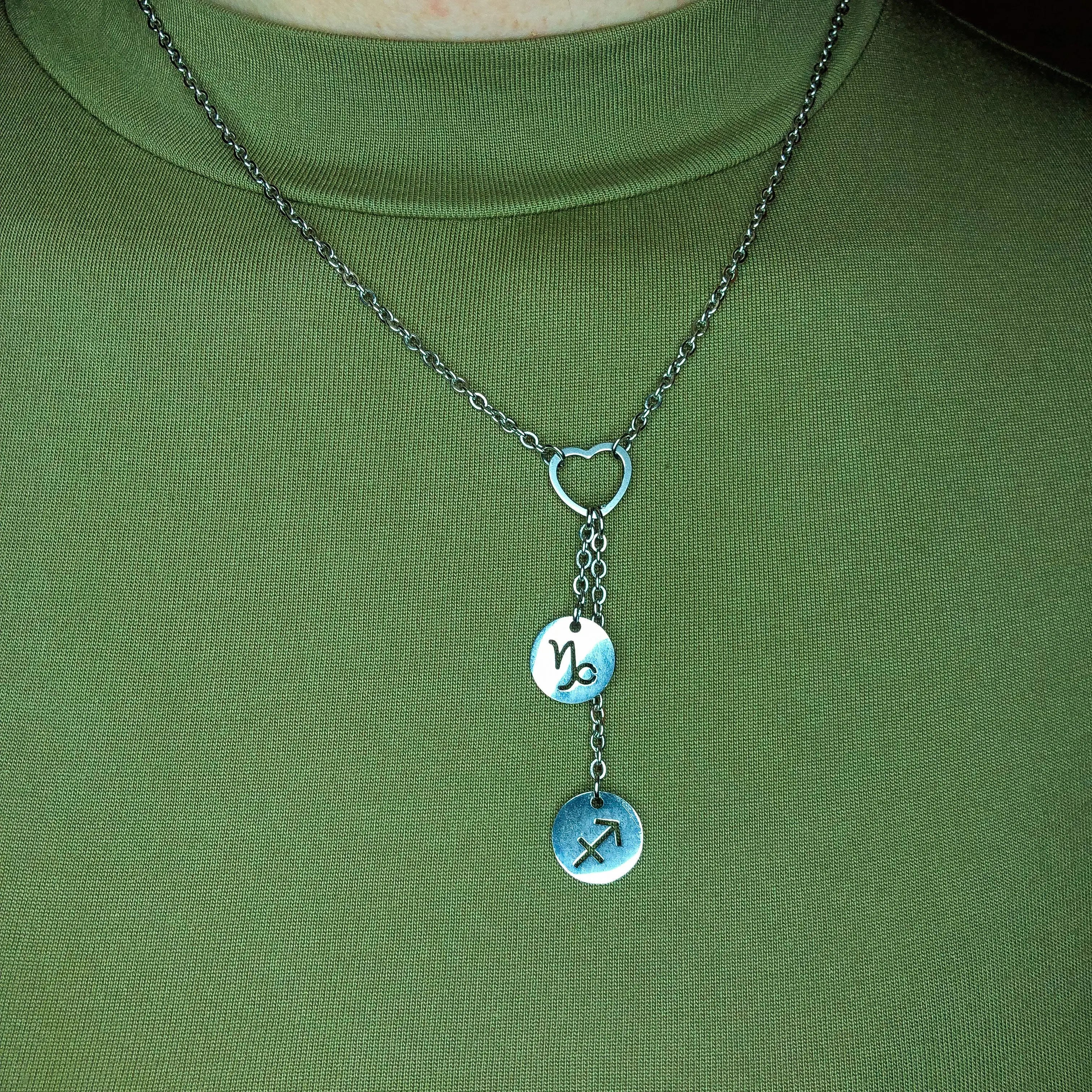 Astrology star sign couples necklace Leftbians