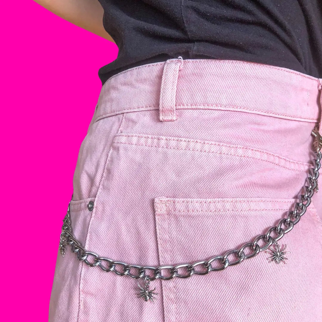 Jean chain with multiple spider charms Leftbians